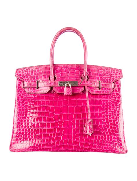 crocodile Hermes handbags for women